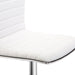 Armless Mid-Back Desk Chair with PU Leather Upholstery - White - Green4Life