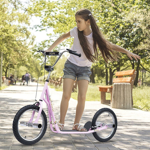 Scooter with 16" Pneumatic Tyres - Pink - Green4Life