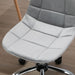 Vinsetto Ergonomic Desk Chair with Adjustable Height and Wheels Velvet-Feel Fabric, Armless - Grey - Green4Life