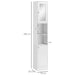 kleankin Tall Bathroom Storage Cabinet with Mirror - White - Green4Life