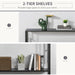 Industrial-Style Console Table with Storage Shelf - Grey and Black - Green4Life