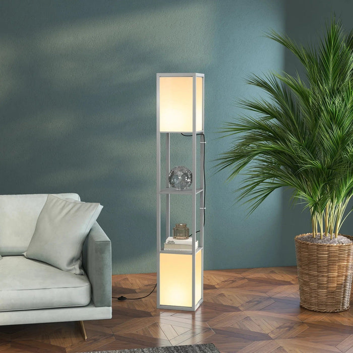 Ambient Lighting Dual-Light Shelf Floor Lamp - Grey - Green4Life