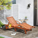 Modern Wooden Sun Lounger - Outsunny - Green4Life