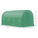 Outsunny 6L x 3W x 2H m Polytunnel Walk-in Greenhouse with Roll-up Door and Windows - Green - Green4Life