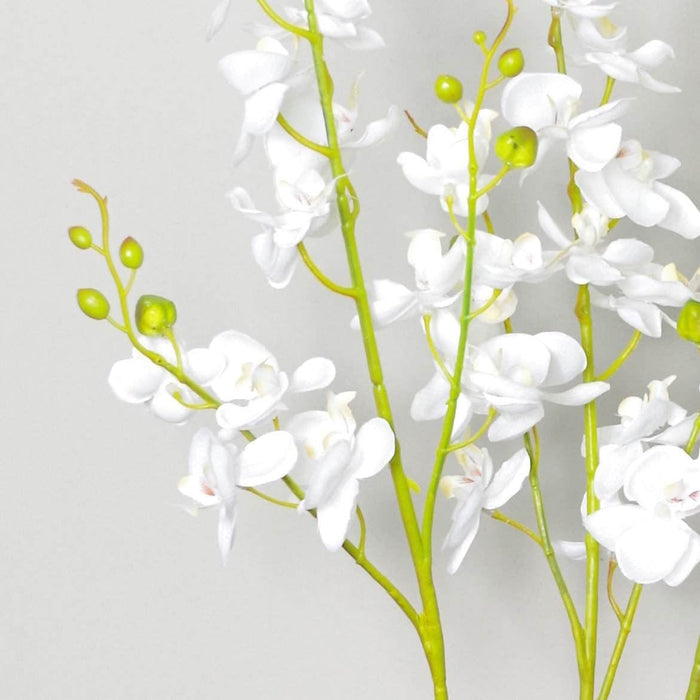 60cm White Artificial Luxury Orchid - Green4Life