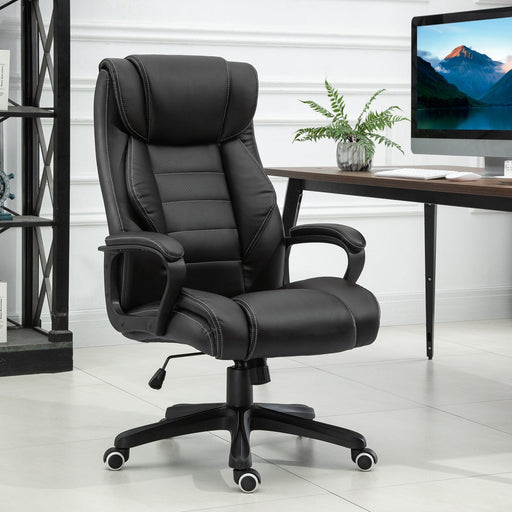 Vinsetto High Back Executive Office Chair with Massage Function - Black - Green4Life