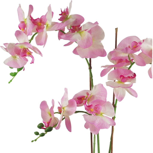 65cm Light Pink Artificial Orchid in Glazed Planter - Green4Life