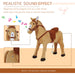 Childrens Plush Standing Pony with Neigh Sound - Beige - Green4Life