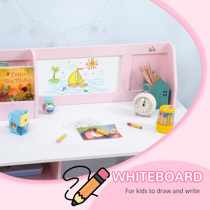 Candy Pink Multi-Functional Toddler Table Set with Whiteboard - Green4Life