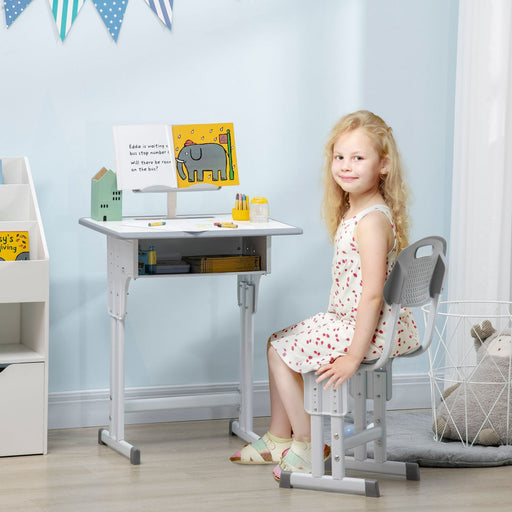 Graphite Grey Scholar's Adjustable Desk and Chair Set for Kids - Green4Life