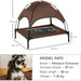 Café Breeze Elevated Pet Cot – Medium with UV Canopy - Green4Life