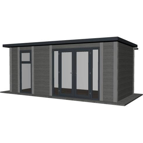 6m x 3.7m Fully Insulated Garden Room (Double Glazed) - 10 Years Warranty - Green4Life