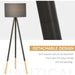 Free Standing Tripod Floor Lamp - Grey & Brown - Green4Life