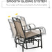 Dual Glide Set - 2-Seater Outdoor Bistro Set with Glass Table in Earthy Brown - Outsunny - Green4Life