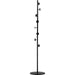 Slimline Metal Coat Stand with Round Hooks & Marble Base - Black - Green4Life