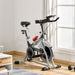 Indoor Cycling Exercise Bike 15KG Flywheel with LCD Display, Adjustable Seat & Resistance - Silver/Black - Green4Life