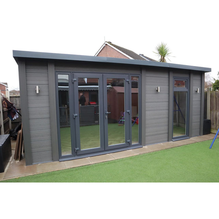 6m x 3.7m Fully Insulated Garden Room (Double Glazed) - 10 Years Warranty