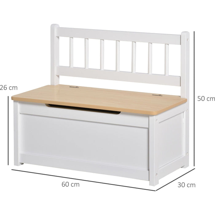 Snowcap White Multipurpose Toy Box and Seating Bench - Green4Life