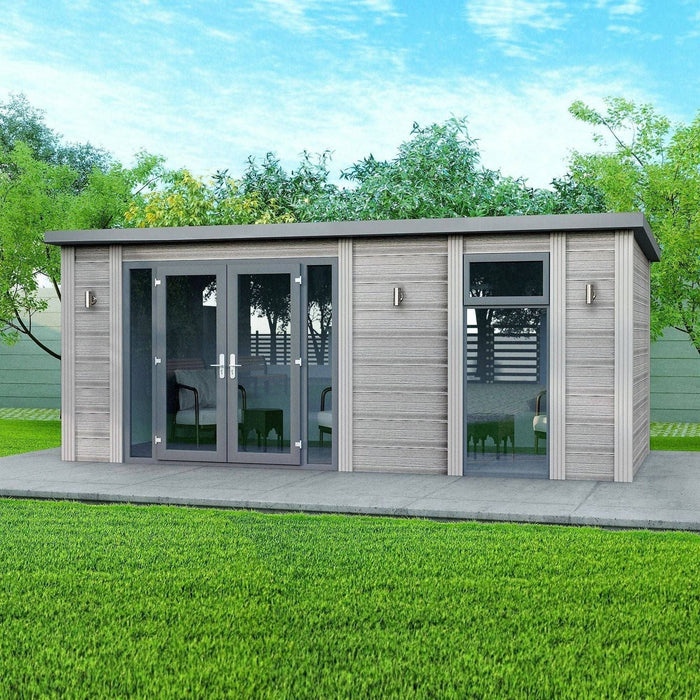 7m x 2.6m Fully Insulated Garden Room (Double Glazed) - 10 Years Warranty - Green4Life