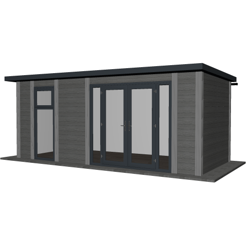 7m x 2.6m Fully Insulated Garden Room (Double Glazed) - 10 Years Warranty - Green4Life