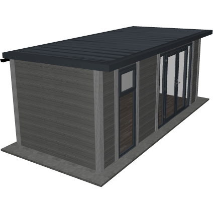 7m x 2.6m Fully Insulated Garden Room (Double Glazed) - 10 Years Warranty - Green4Life