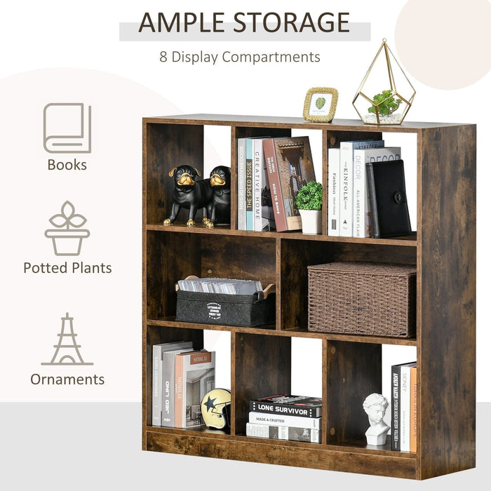 3-Tier Storage Shelving Unit - Rustic Brown - Green4Life