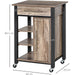 Kitchen Trolley with Storage Shelves & Drawer - Oak - Green4Life