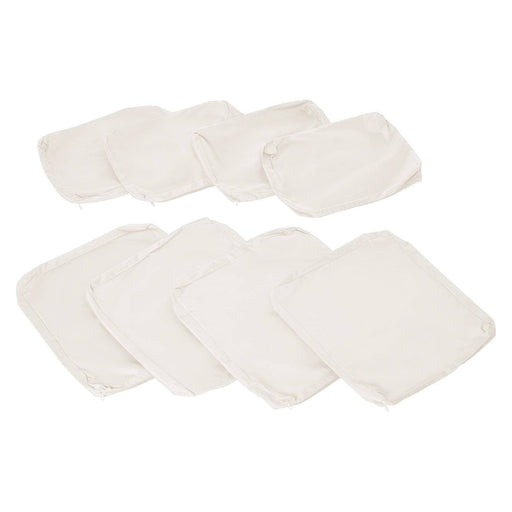 8 Cushion Covers - Cream White - Outsunny - Green4Life