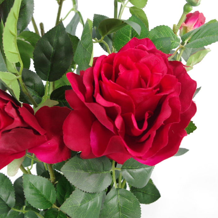 80cm Red Rose Artificial Plant – 180 Leaves - Green4Life