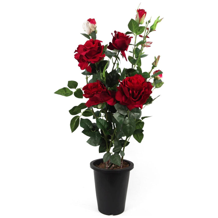 80cm Red Rose Artificial Plant – 180 Leaves - Green4Life