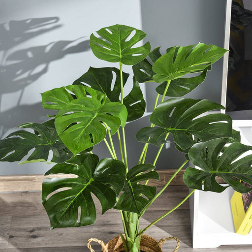 85cm Artificial Potted Monstera Decorative Tree with 13 Leaves - Outsunny - Green4Life
