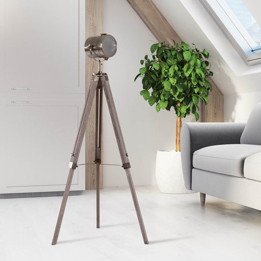 Industrial Style Tripod Floor Lamp - Grey and Bronze - Green4Life