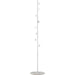 Slimline Metal Coat Stand with Round Hooks & Marble Base - White - Green4Life