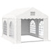 Outsunny 4x3m White Gazebo with Removable Side Walls and Windows - Green4Life