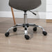 Vinsetto Ergonomic Desk Chair with Adjustable Height and Wheels Velvet-Feel Fabric, Armless - Grey - Green4Life