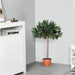 90cm Artificial Olive Tree Potted in An Orange Pot - Outsunny - Green4Life