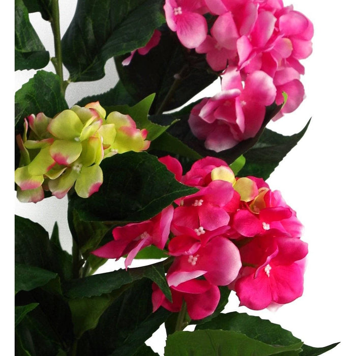 90cm Pink Hydrangea Artificial Plant with 200 Flowers - Green4Life