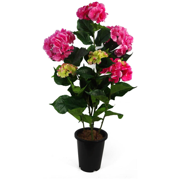 90cm Pink Hydrangea Artificial Plant with 200 Flowers - Green4Life