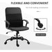 Vinsetto PVC Leather & Mesh Panel Blend Office Chair with Adjustable Height & Tilt Function - Black - Green4Life