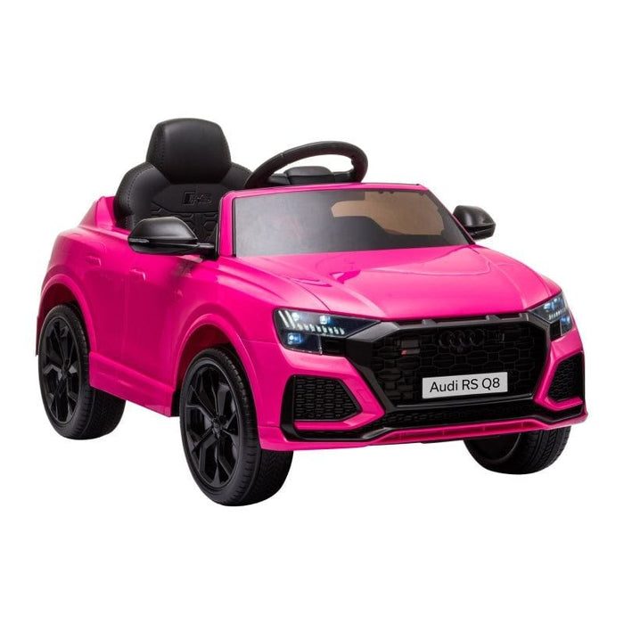 HOMCOM Kids Electric Ride On Car Audi RS Q8 Toy 6V Battery-powered with Parental Remote Control, Music, Lights, USB, Bluetooth - Pink - Green4Life