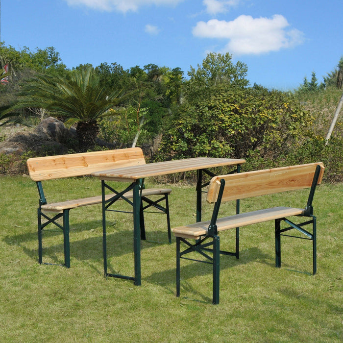 Rustic Woodland 3-Piece Leisure Set, Outdoor Serenity - Outsunny - Green4Life