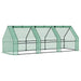 Outsunny 270L x 90W x 90Hcm Small Poly Tunnel Greenhouse with Steel Frame - Green - Green4Life