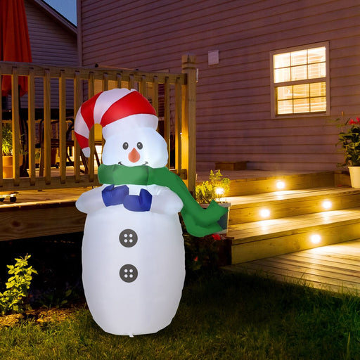120cm Inflatable Christmas Snowman with LED Lights - Green4Life