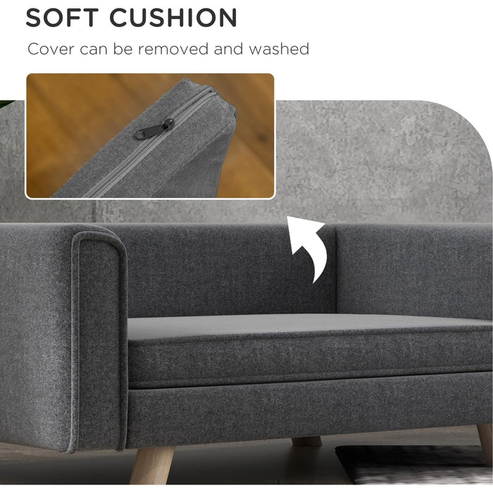 Modern Grey Elevated Pet Sofa – Small/Medium - Green4Life