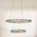 LED Chandelier with 2 Crystal Rings and 3 Light Modes - Silver - Green4Life