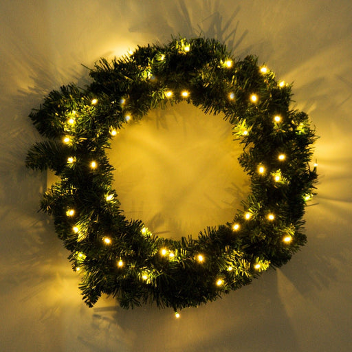 Christmas Wreath Decoration with 50 LED Lights - Green4Life