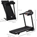 Folding Treadmill Machine with 12 Modes, LED Display, Drink Holder & Phone Holder - Black - Green4Life