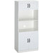 5-Tier Kitchen Storage Cabinet with Adjustable Bottom Shelf & Open Compartments - White - Green4Life