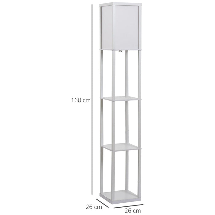 Floor Lamp with 3-Tier Shelves - White - Green4Life