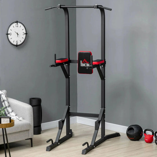 Freestanding Multifunctional Power Tower with Pull Up and Dip Station & Push Up Stand - Black - Green4Life